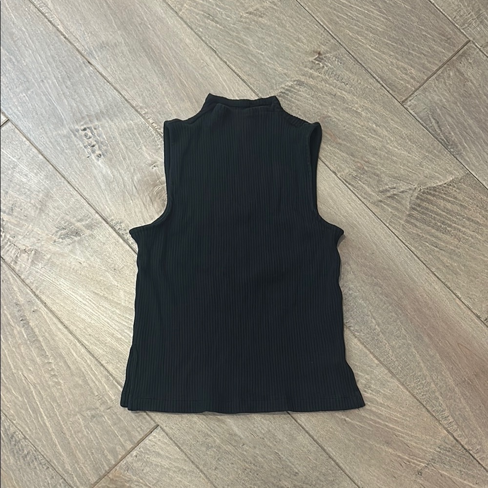 Madewell Black Ribbed Sleeveless Tank Top